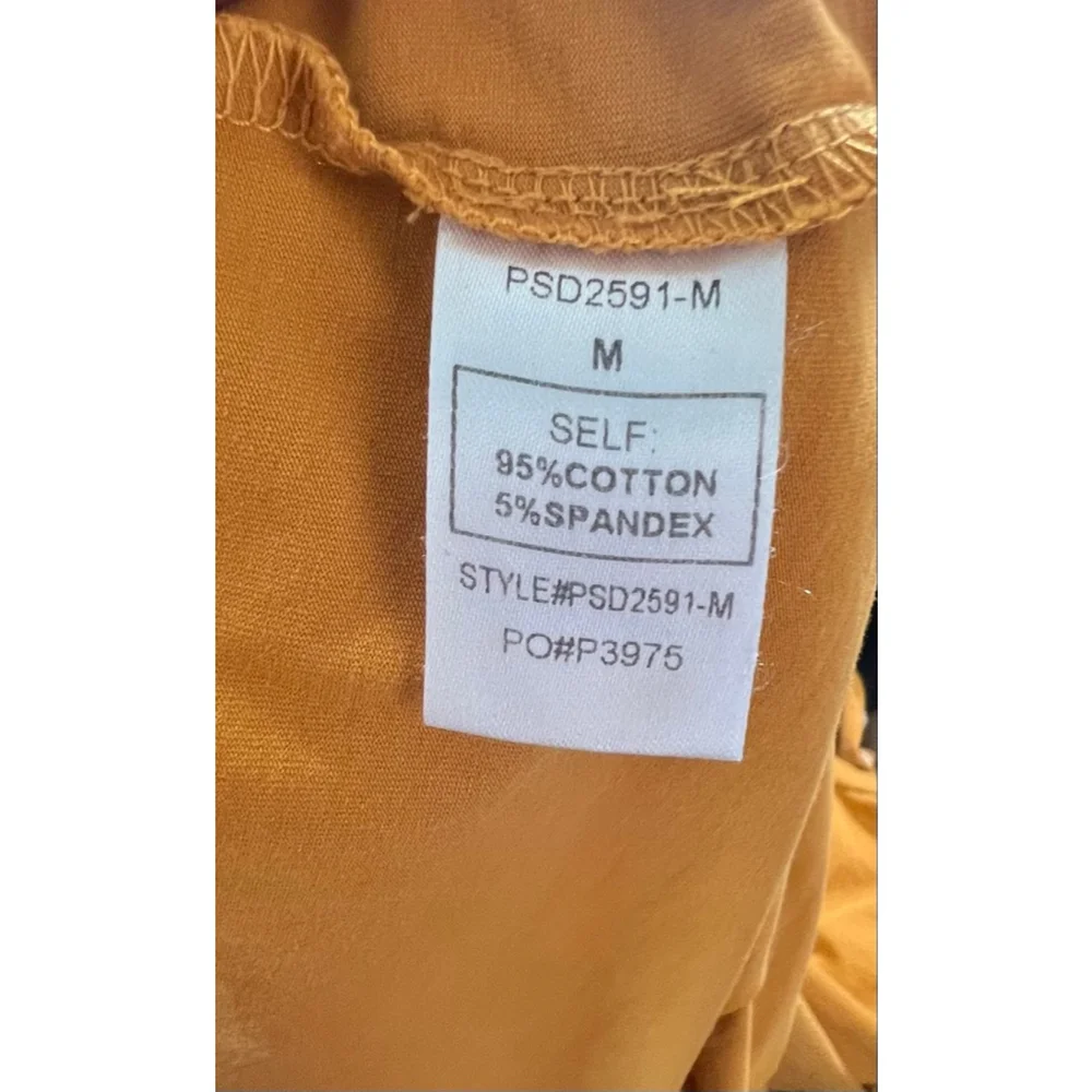 Bohme Mustard Yellow Short Sleeve Basic T-Shirt Midi Dress - Picture 6 of 6